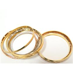 14Kt Yellow Gold Filled Bangle Bracelet Collection