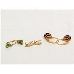 AAA Garnet, Pearl & Peridot Earrings