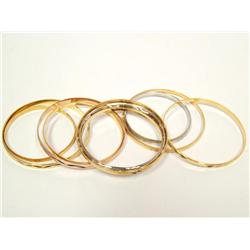 14Kt Yellow Gold Filled Bangle Bracelet Collection