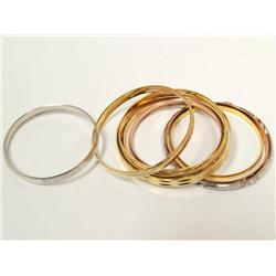14Kt Gold Filled Bangle Bracelets Collection