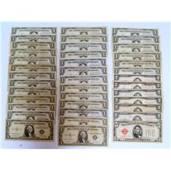 Large Group of Old Currency