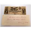 Image 1 : Authentic Confederate Banknote and Poem from 1928