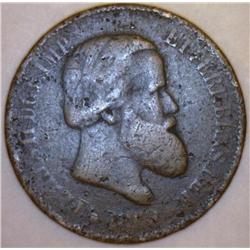 1863 Brazil 20 Reis Good