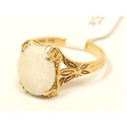 AAA Australian opal Vintage Hand Engrave  Ring