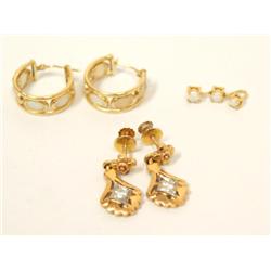 1950's Diamonds Vintage Earrings & Australian Opal