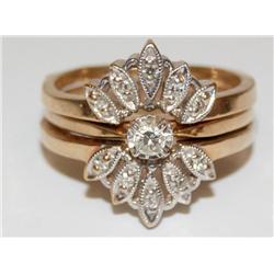 10K Diamond Ring W/Guard .20ctw Diamonds