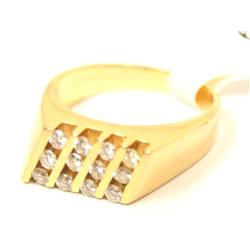 4 Row Diamonds Hand Made Heavy Ring