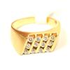 Image 2 : 4 Row Diamonds Hand Made Heavy Ring