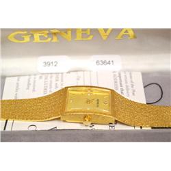 Geneva Diamonds Dial Box & Certificate Of Warranty
