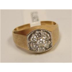 Antique 14kt Gold Ring 1.00ctw Diamonds
