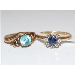AAA Cashmere Sapphire & Blue Topaz Ring