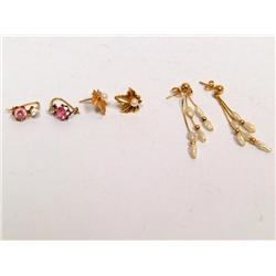 AAA Amethyst, Whites Stones & Pearl Earrings