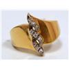 Image 1 : Diamonds Cluster Swirl Top Design Hand Made Ring