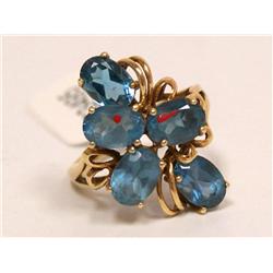 6.00Ctw AAA London Blue Topaz Hand Made Ring