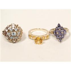 AAA Tanzanite, Blue Topaz & Yellow Citrine Ladies