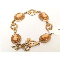 Cameo Vintage Hand Carved Ladies Bracelet