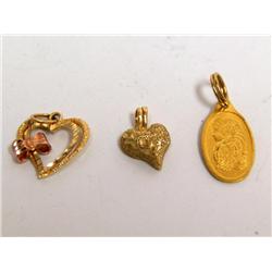 24Kt Ingot Pendant, Italian Gold Heart Pendant