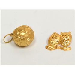 Owl Pendant & Soccer Ball Pendant