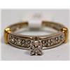 Image 1 : Diamonds Solitaire Illusion Set Ladies Ring