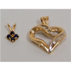 Diamond Pendant & Sapphire Pendant