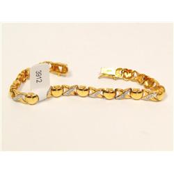 Vermeil 14kt XOXOX Ladies Tennis Bracelet