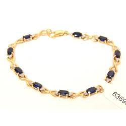 AAA Cashmere Sapphire & Diamonds Tennis Bracelet