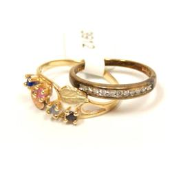 Diamonds Vintage wedding Band & Mother Ladies Ring