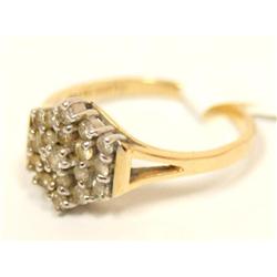 Diamonds Cluster Hand Made Ladies Ring
