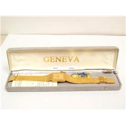 Geneva Diamonds Dial Box & Certificate Of Warranty