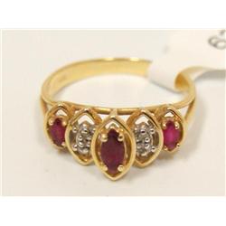 AAA Burmese Ruby & Diamonds Ladies Ring
