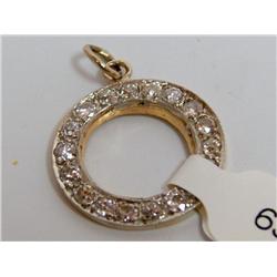 1.50Ctw Diamonds Cluster Hand Made Round Pendant