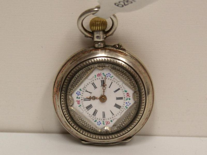 Victorian Womens Pocket Watch 800 Fine Silver