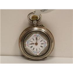 Victorian Womens Pocket Watch 800 Fine Silver