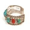 Image 3 : HANDMADE Navajo Indian Turquoise Hand Engrave Hand
