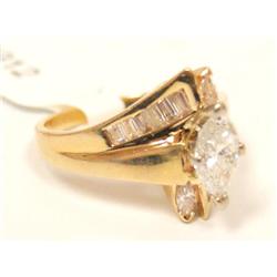 2.25Ctw Diamonds Marquise Cut Baguettes Engagment