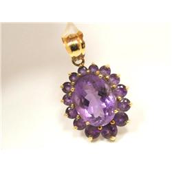 25Ctw AAA  Amethyst Vintage Ladies pendant