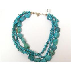 550Ctw AAA Blue Turquoise Indian Hand Made Necklac
