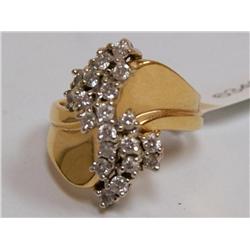 1.00Ctw Diamonds Cocktail Ladies Ring