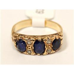 1920's AAA Cashmere Sapphire & Diamonds Ring