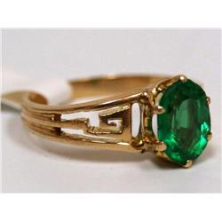18K Gold Ring With Emerald