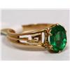 Image 1 : 18K Gold Ring With Emerald