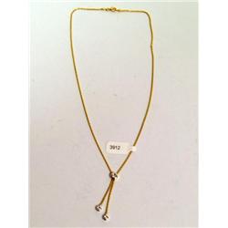 18Kt 3 Diamonds Fashion Ladies Necklace