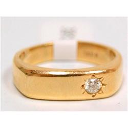Diamond Solitaire Hand Made Wedding Band