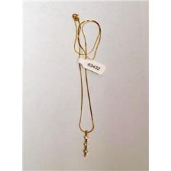 14K Gold Necklace With Diamond  Pendant