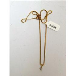 14K Gold Necklace With Diamond Pendant
