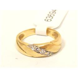3 Diamonds Hand Made Wedding Band