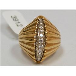 1.00Ctw Diamonds Cluster Design Hand Made Ring