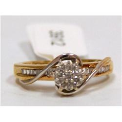 Diamonds Cluster Hand Made Ladies Ring
