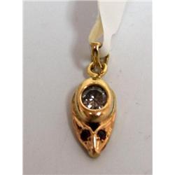 1/2Ctw Solitaire & Ruby Ladies Pendant