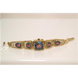 Vintage Russian Yenko Enamel & Filigree Watch